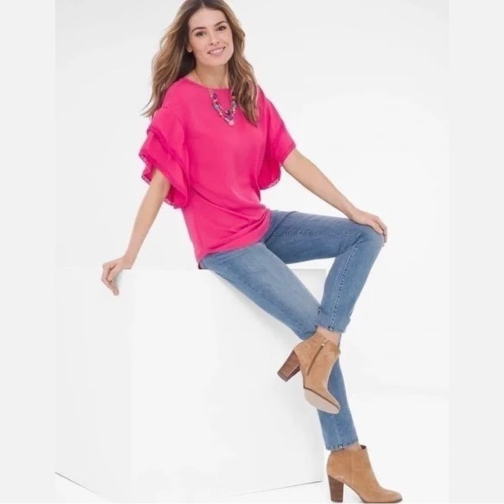 Chico's Pull-on Light Denim Jeggings, size small petite 4P